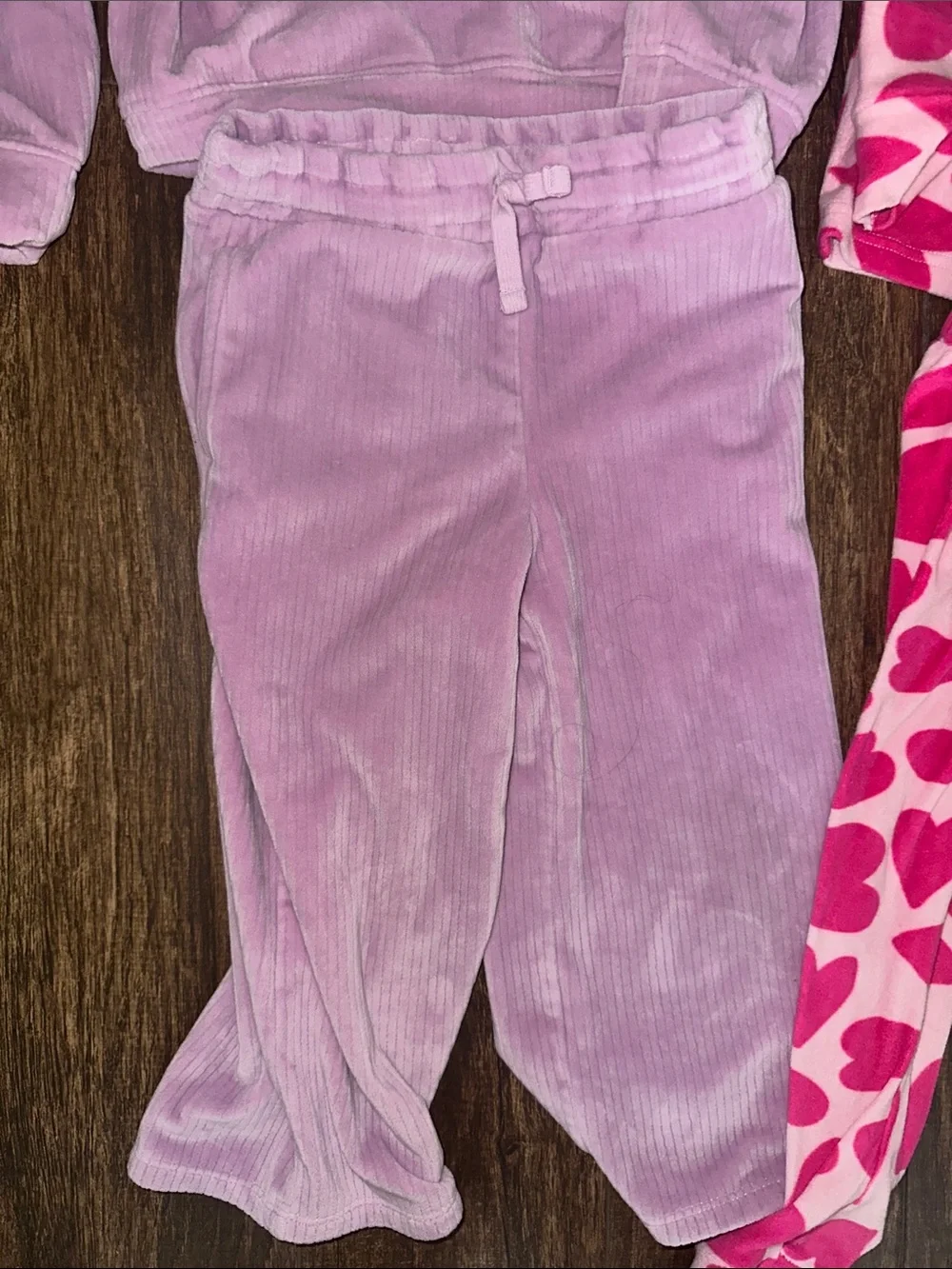 Girls' Pink Heart pajama set & Lavender Two-Piece outfit